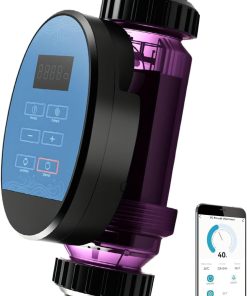 Salt Water Pool Chlorinator System - Upgrade Saltwater Chlorine Generator for Smart App Control Built-in Wi-Fi Remote Control,Easy to Install,Smart Digital Panel Plate - 1