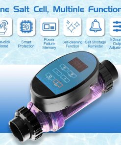 Salt Water Pool Chlorinator System - Upgrade Saltwater Chlorine Generator for Smart App Control Built-in Wi-Fi Remote Control,Easy to Install,Smart Digital Panel Plate - 3