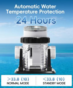 Saltwater Chlorinator for Above Ground Pools, Test Strip Included with Adapter,Salt Water Pool Chlorinator System, Self-Cleaning Saltwater Pool System for Pools up to 15000 Gallons - 7