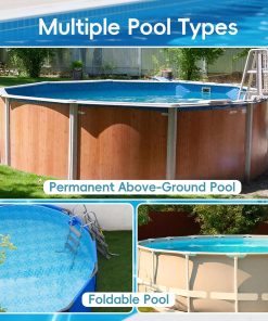 Saltwater Chlorinator for Above Ground Pools, Test Strip Included with Adapter,Salt Water Pool Chlorinator System, Self-Cleaning Saltwater Pool System for Pools up to 20000 Gallons - 8