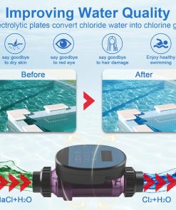 Salt Water Pool Chlorinator System, Suitable 25000 Gallon Pool, Built-in Wi-Fi & App Remote Control, Salt Chlorine Generator with Digital Panel (LC200DA) - 6