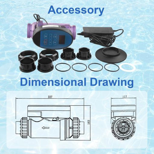 Salt Water Pool Chlorinator System, Suitable 25000 Gallon Pool, Built-in Wi-Fi & App Remote Control, Salt Chlorine Generator with Digital Panel (LC200DA) - 7