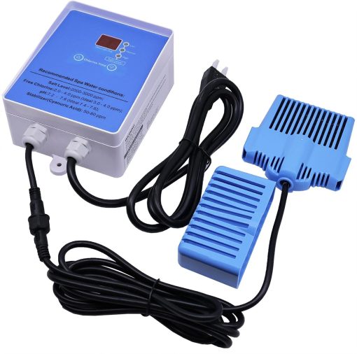 Saltwater Chlorine Generation System,Drop-in Salt System Conversion kit Compatible with Hot Tubs and Swim Spas,Up to 2000 Gallons - 1
