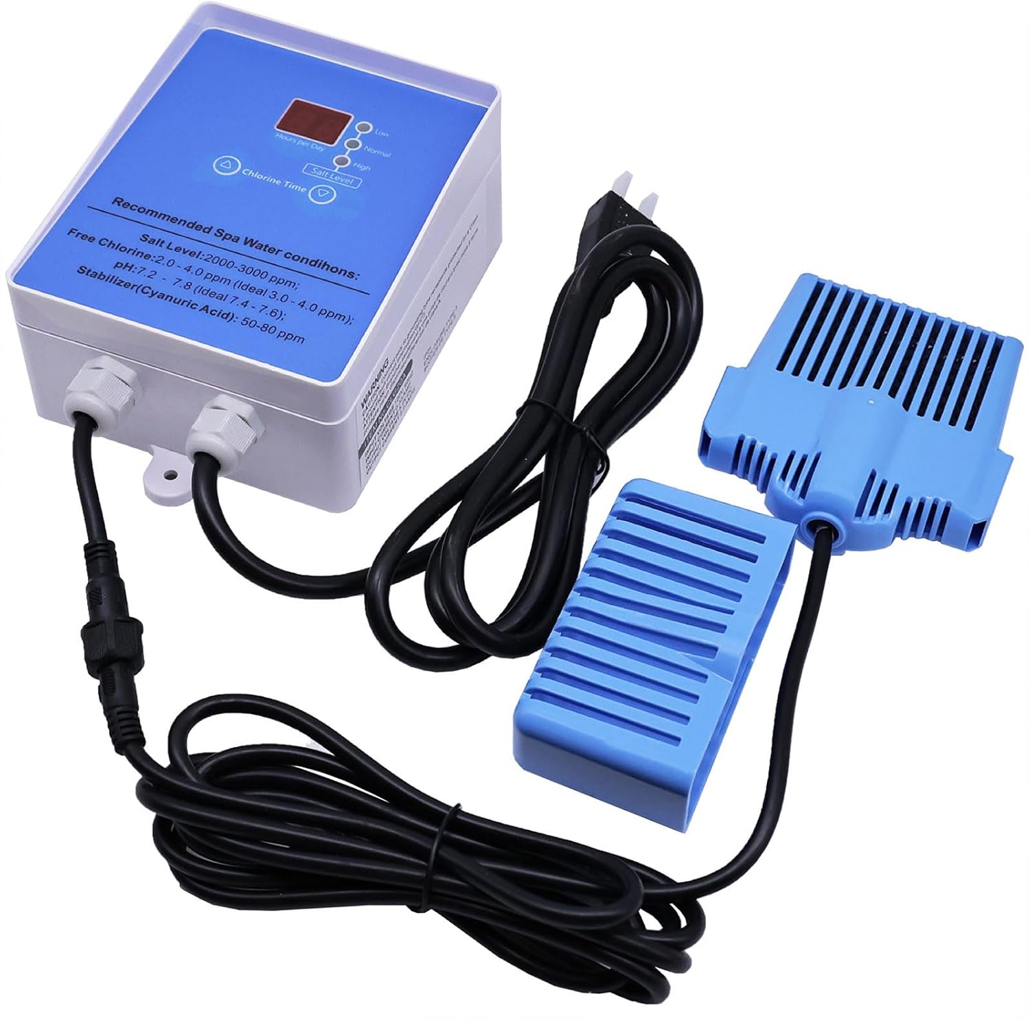 Saltwater Chlorine Generation System,Drop-in Salt System Conversion kit Compatible with Hot Tubs and Swim Spas,Up to 2000 Gallons - 1