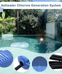 Saltwater Chlorine Generation System,Drop-in Salt System Conversion kit Compatible with Hot Tubs and Swim Spas,Up to 2000 Gallons - 2