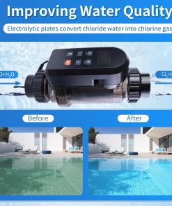 HOUSOUTION Salt Water Pool Chlorinator System, Salt Chlorine Generator with Smart App Control, Saltwater Pool System, Chlorinator for Inground Pool, Salt Cell for Pool - 2