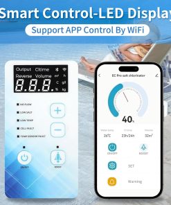 HOUSOUTION Salt Water Pool Chlorinator System, Salt Chlorine Generator with Smart App Control, Saltwater Pool System, Chlorinator for Inground Pool, Salt Cell for Pool - 4