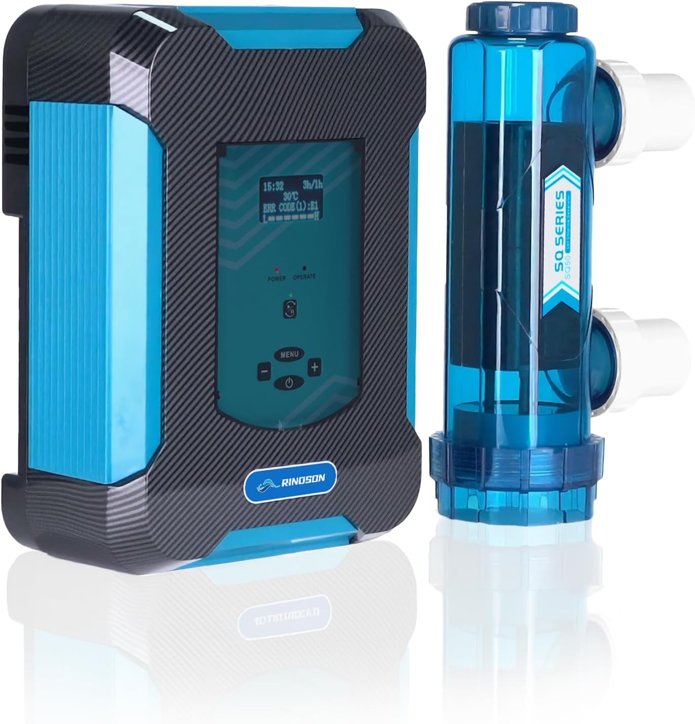 Saltwater Pool Chlorinator System with Built-in Timer & Removable Titanium Cell, 2 Year Limited Warranty, Heavy Duty Salt Chlorine Generator for In-Ground Pools up to 27,500 Gallons - 1