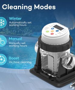 Saltwater System for Above Ground Pool - Salt Chlorine Generator with Timer, for 110-120V Use Only, Winter Protection, Self-Cleaning Cell, Up to 5,000 Gallons Pools - 6