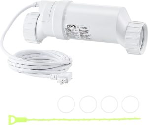 VEVOR Salt Cell Chlorinator Fits for Hayward W3T-Cell-9 (T9), Pool Cell Salt Water System for In-Ground Swimming Pools up to 25000 Gallons, 15 ft Power Line, White - 9