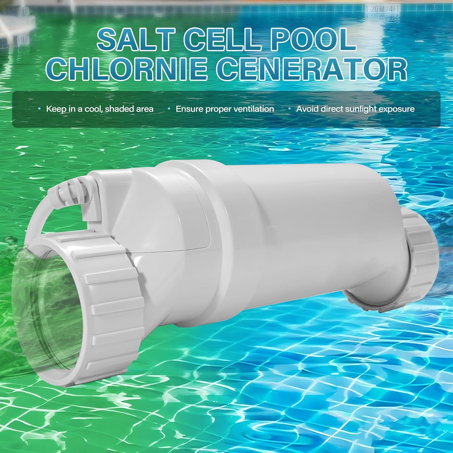 T-15 Salt Cell for Hayward AquaRite, AquaTrol, Pro Logic & More Compatible with 40K Gallon Saltwater Pools - 5