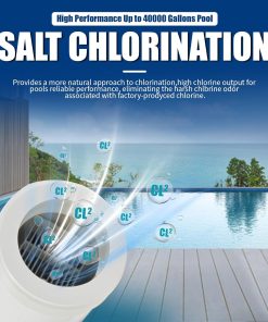 T-15 Salt Water Pool Chlorinator System W3T-Cell-15 TurboCell Salt Chlorination Cell Replacement for In-Ground Swimming Pools up to 40,000 Gallons Compatible - 4