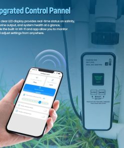 EC-520555 Salt Cell Chlorine Generator, Compatible with Pentair Intellichlor IC40 Salt Chlorinator for Pools up to 40,000 Gal, Replaces 520555, Includes Cable & PVC Unions - 5