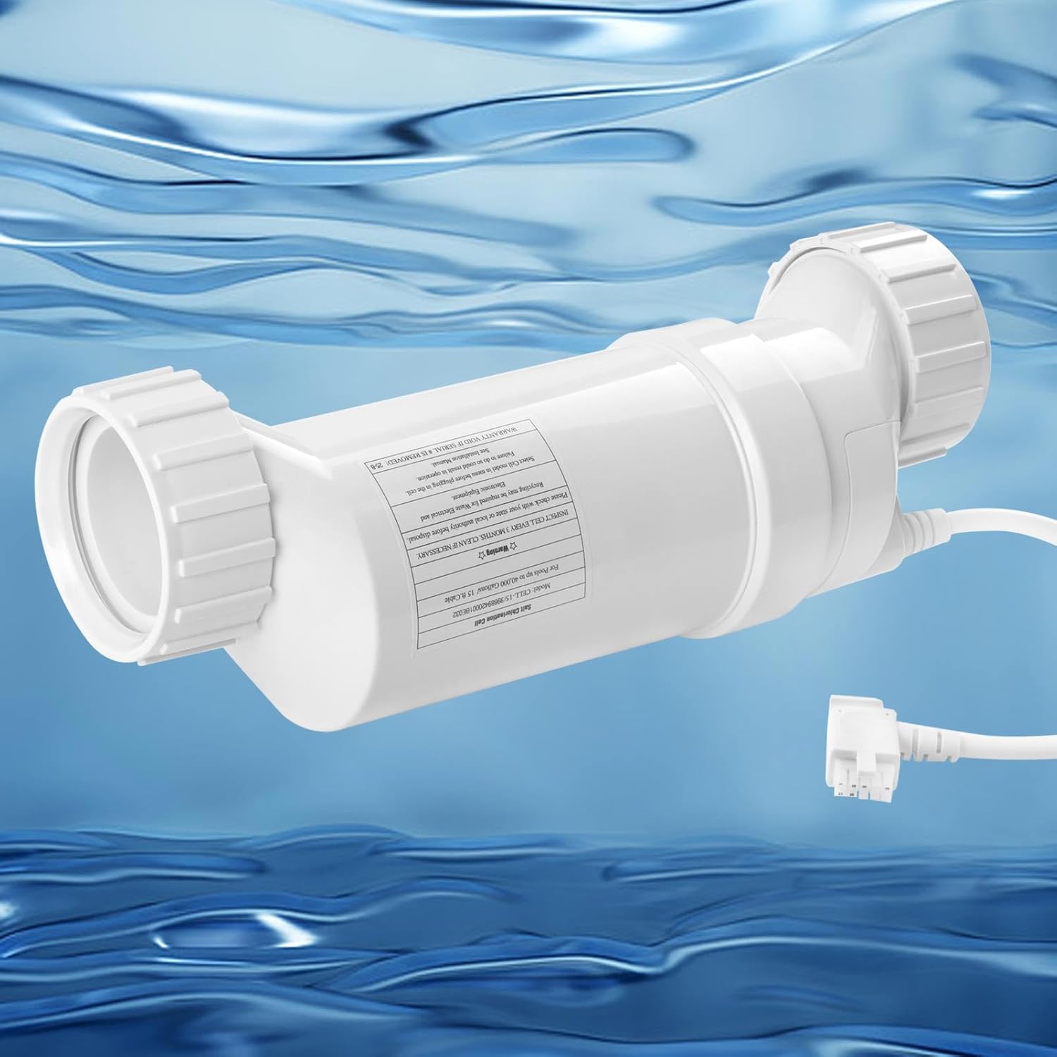 Salt Cell T-15 Replacement for Hayward Turbo TCELL940,W3T-CELL-15, Up to 40,000 Gallons Salt Chlorine Generator Compatible with AquaRite, AquaTrol & More System for In-Ground Swimming Pools - 1