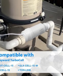 Salt Cell T-15 Replacement for Hayward Turbo TCELL940,W3T-CELL-15, Up to 40,000 Gallons Salt Chlorine Generator Compatible with AquaRite, AquaTrol & More System for In-Ground Swimming Pools - 3