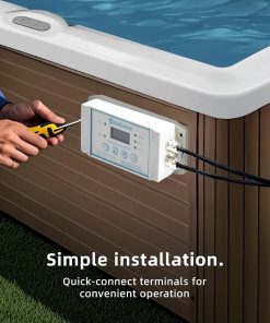 Salt Chlorine Generator for Hot Tubs & Swim Spas, Titanium Salt Cell with OLED Display & Quick-Change Design, Self-Cleaning System (Up to 2500 Gallons) - 5