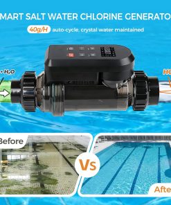 Salt Water Pool Chlorinator System – Smart Saltwater Chlorine Generator with Titanium Cell, FCC & ETL Certified, Wi-Fi & App Control, Digital Panel, Self-Cleaning - 3