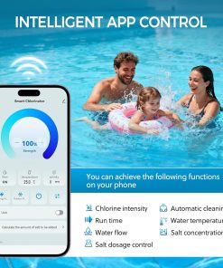 Salt Water Pool Chlorinator System – Smart Saltwater Chlorine Generator with Titanium Cell, FCC & ETL Certified, Wi-Fi & App Control, Digital Panel, Self-Cleaning - 4