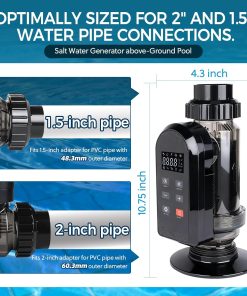 Salt Water Pool Chlorinator System – Smart Saltwater Chlorine Generator with Titanium Cell, FCC & ETL Certified, Wi-Fi & App Control, Digital Panel, Self-Cleaning - 5