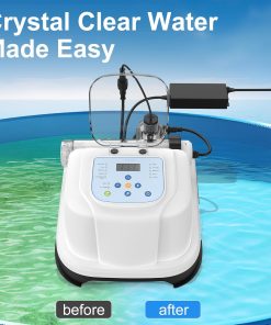 Saltwater Chlorinator for Above Ground Pools, Salt Water Pool System for up to 15000 Gallons, Self-Cleaning Salt Chlorine Generator, with Auto-AI Modes, Adapters and Test Strip Included - 2