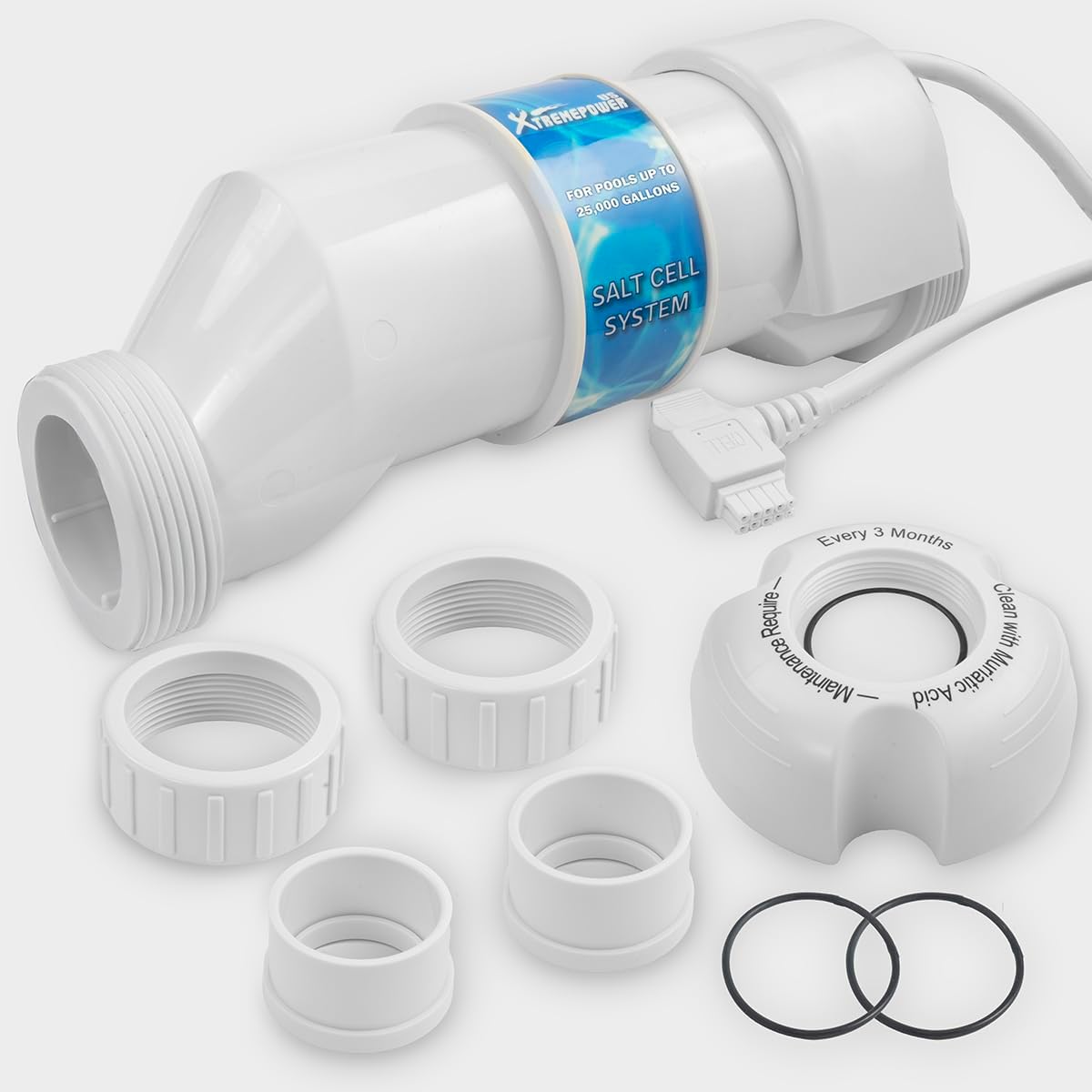 XtremepowerUS Universal Salt Cell up to 25,000 Gallons Chlorination Cell Plate Compatible with Hayward W3AQR9 for In-Ground Pool Cleaning Stand - 1