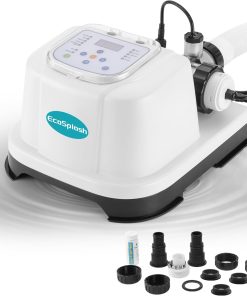 Automatic Saltwater Chlorinator for Above-Ground Pools – High-Efficiency Pool Salt Water Chlorination System up to 20,000 Gallons with Self-Cleaning Cell, Adapter and Test Strip - 1