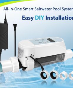 Salt Pool Generator System up to 40000 Gallons, Saltwater Pool System with APP Control, Pool Salt Generator with Digital Display for Inground Pools, Salt Cell for Pools - 3