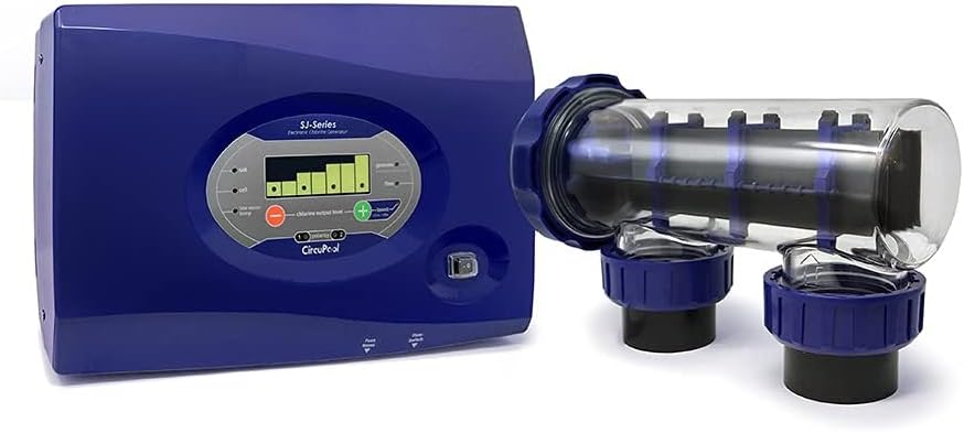 CircuPool SJ55 Salt Water Pool Chlorinator System - 3 Year Manufacturer Warranty - Complete Salt Chlorine Generator for up to 55,000 Gallon In-Ground Pools - 1