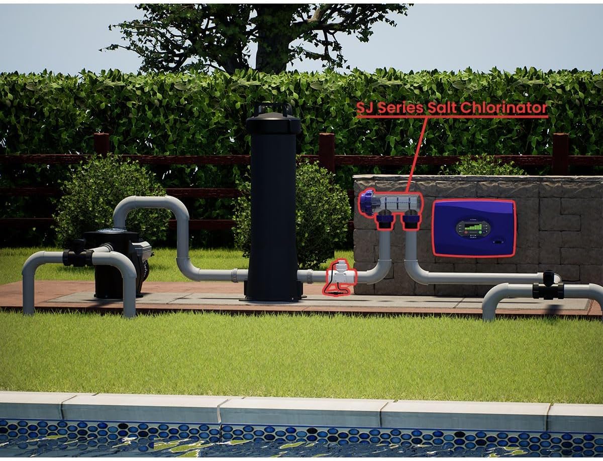 CircuPool SJ55 Salt Water Pool Chlorinator System | 3 Year Manufacturer Warranty | Complete Salt Chlorine Generator for up to 55,000 Gallon In-Ground Pools - Image 3