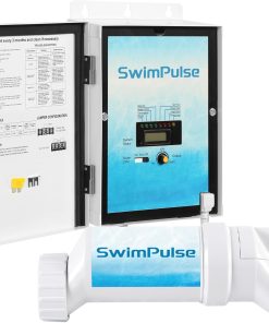 Salt Chlorine Generator System for Inground Pools up to 40,000 Gallons, Universal Compatible Pool Saltwater Chlorination System with Return Jet Fittings, Straight Blade Power Cord & Outlet - 1