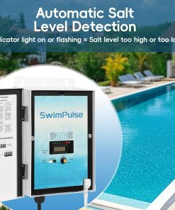 Alternative view of Salt Chlorine Generator System for Inground Pools up to 40,000 Gallons, Universal Compatible Pool Saltwater Chlorination System with Return Jet Fittings, Straight Blade Power Cord & Outlet