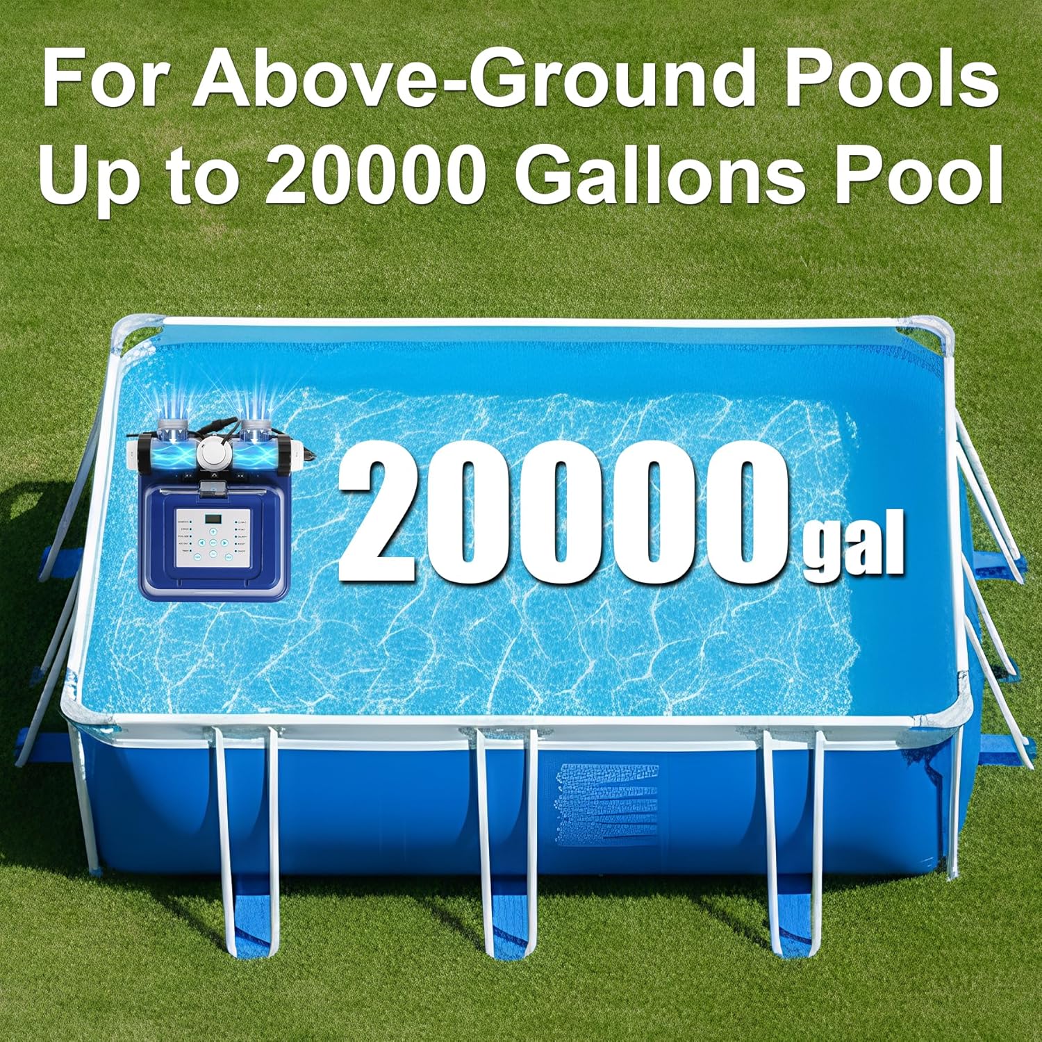 Saltwater Pool Chlorinator System for Above Ground Pool up to 20,000 Gallons,GFCI Salt Chlorine Generator with Smart Salinity Alert, 1-Year Warranty - Image 8