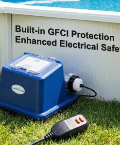 Alternative view of Saltwater Pool Chlorinator System for Above Ground Pool up to 20,000 Gallons,GFCI Salt Chlorine Generator with Smart Salinity Alert, 1-Year Warranty