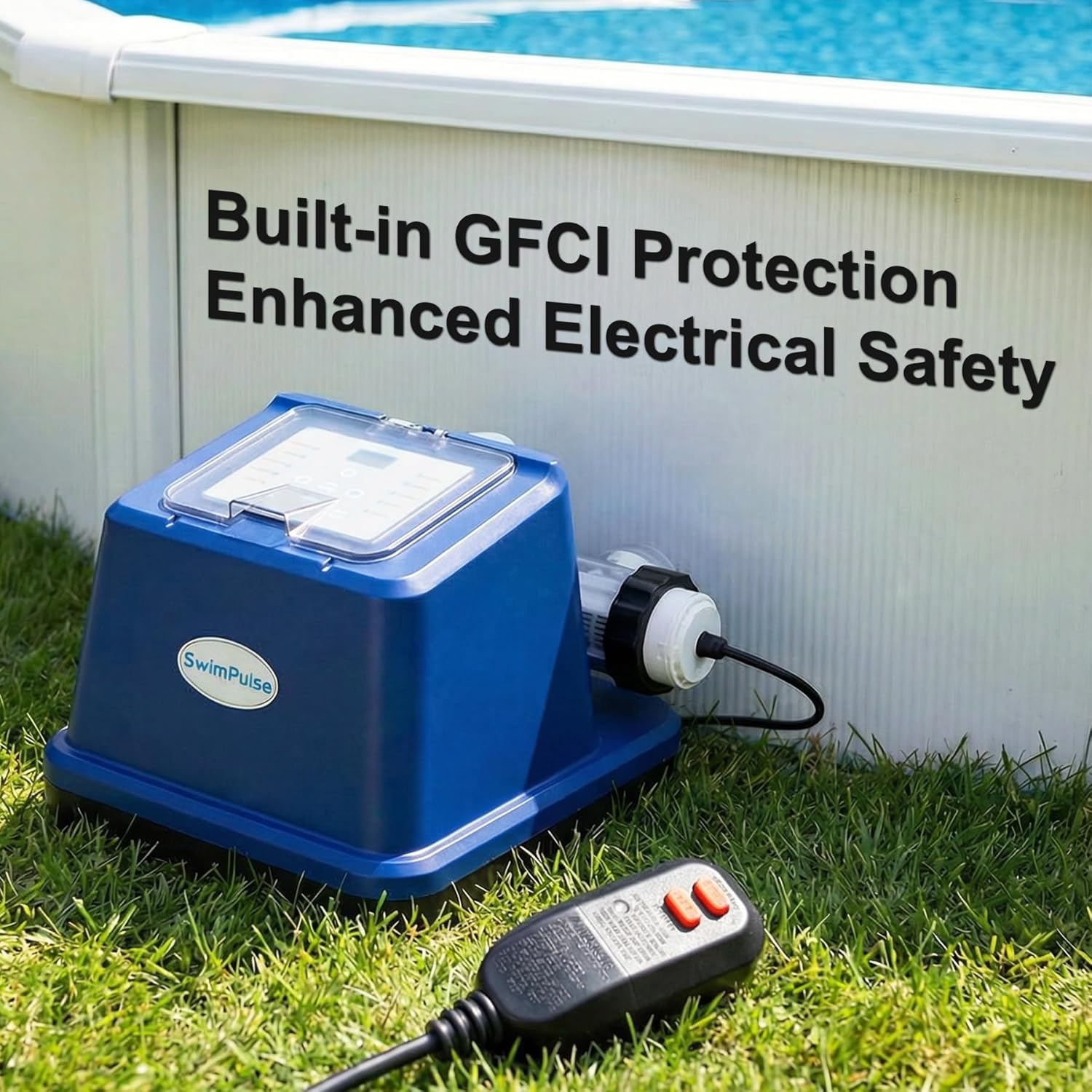 Saltwater Pool Chlorinator System for Above Ground Pool up to 20,000 Gallons,GFCI Salt Chlorine Generator with Smart Salinity Alert, 1-Year Warranty - Image 2
