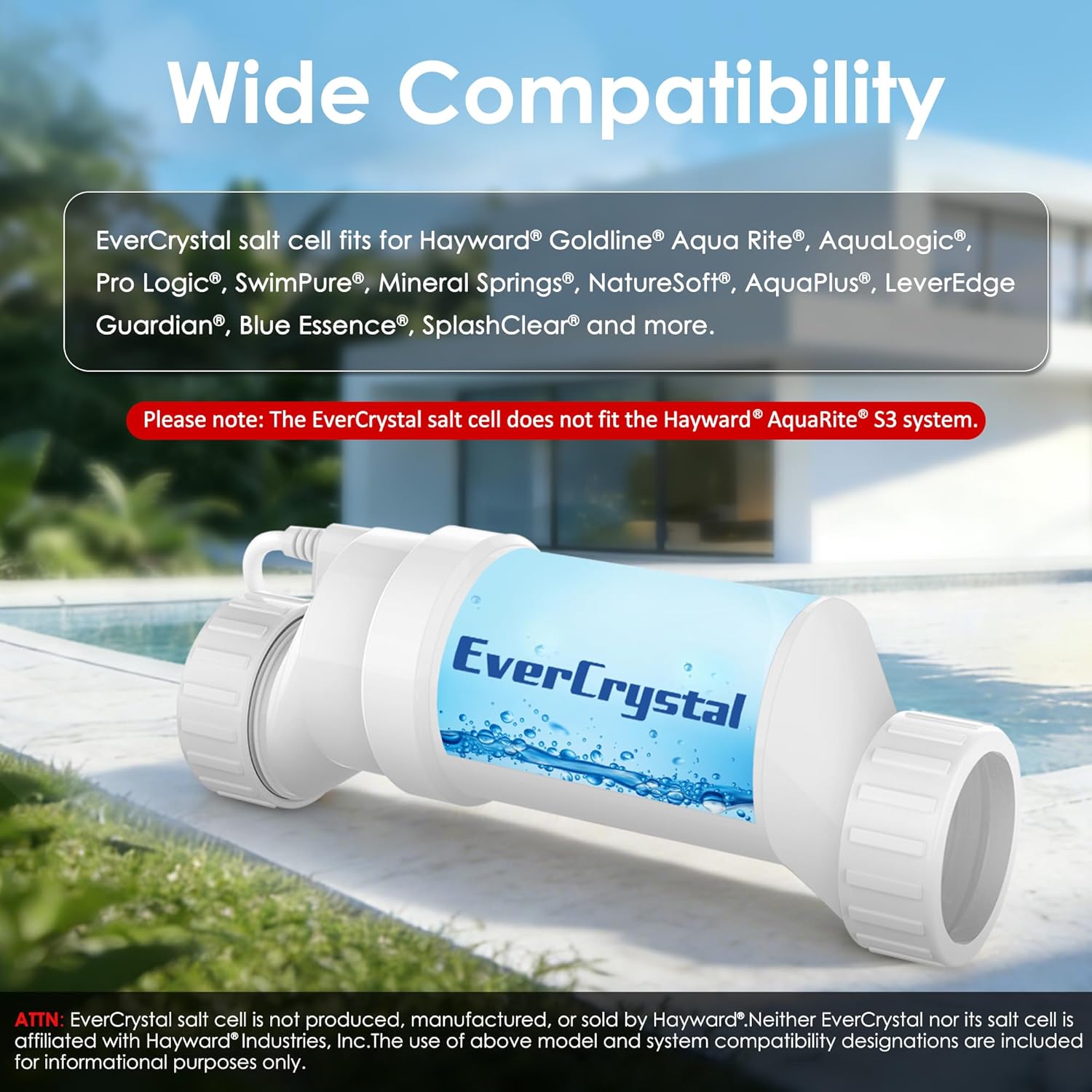 Salt Cell for Pool, Fits for Hayward Salt Cell T-15, Chlorine Generator Cell for Salt Water Pool, Up to 40,000 Gallon In-Ground Swimming Pools - Image 4