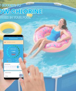 Alternative view of WiFi Salt Chlorine Generator, Westaho Salt Water Pool Chlorinator System with APP Remote Control, USA Titanium Salt Cell, Compatible with Intex Pool, for Above Ground Pools Up to 15,000 Gallons