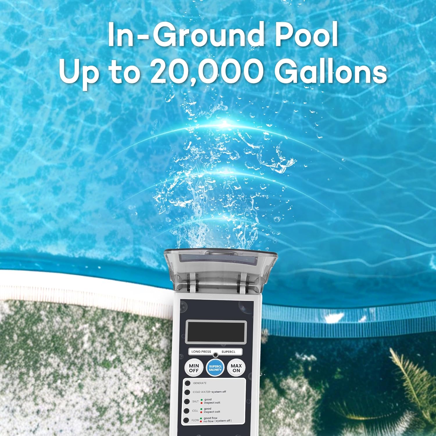 Salt Cell for Pool - Fits for Pentair Salt Cell, Upgraded Flow Switch with Temp/Salinity Sensor, Replacement Salt Cell Chlorine Generator, up to 20,000 Gal Pool - Image 7