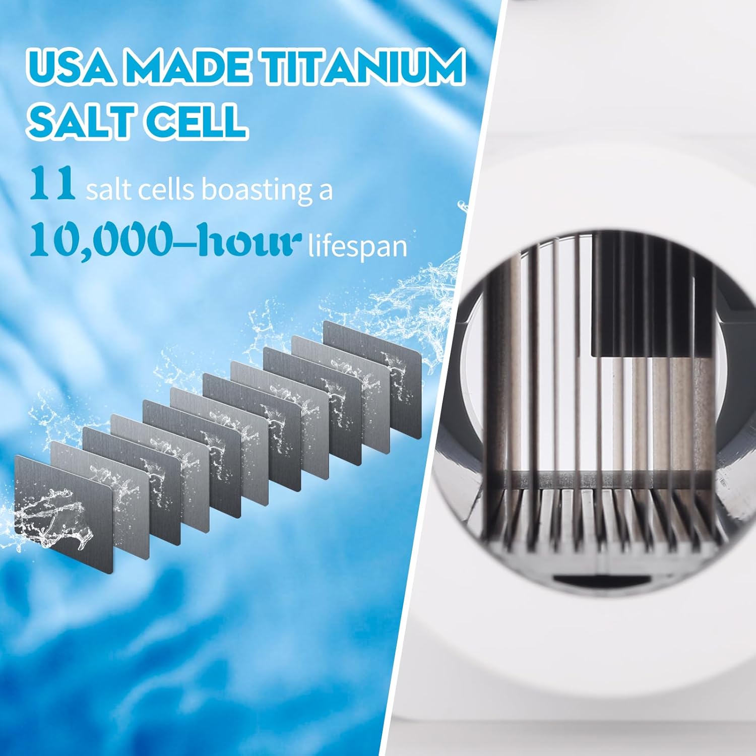 Salt Chlorine Generator, Westaho Pool Salt System for Inground Pools Up to 40,000 Gallons, 1.4 lb Chlorine Output, USA Titanium Cell with 10,000-Hour Lifespan, Built-in Power Supply - Image 7