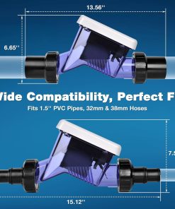 Alternative view of Salt Chlorine Generator for Above Ground Pools | Saltwater Pool Chlorinator System with Self-Cleaning Titanium Cell | LED Display & Automatic Chlorination | for Pools Up to 6,000 Gallons
