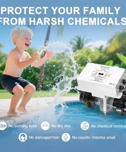 Alternative view of Saltwater Pool System, Westaho Salt Chlorine Generator with USA Titanium Cell & Waterproof Control Panel, for Inground Pools up to 15,000 Gallons