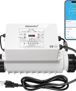 WiFi Salt Chlorine Generator - Westaho Salt Chlorination System with APP Remote Control, USA Titanium Cell, Designed for In-Ground Pools Up to 40,000 Gallons, Smart Monitoring - 1