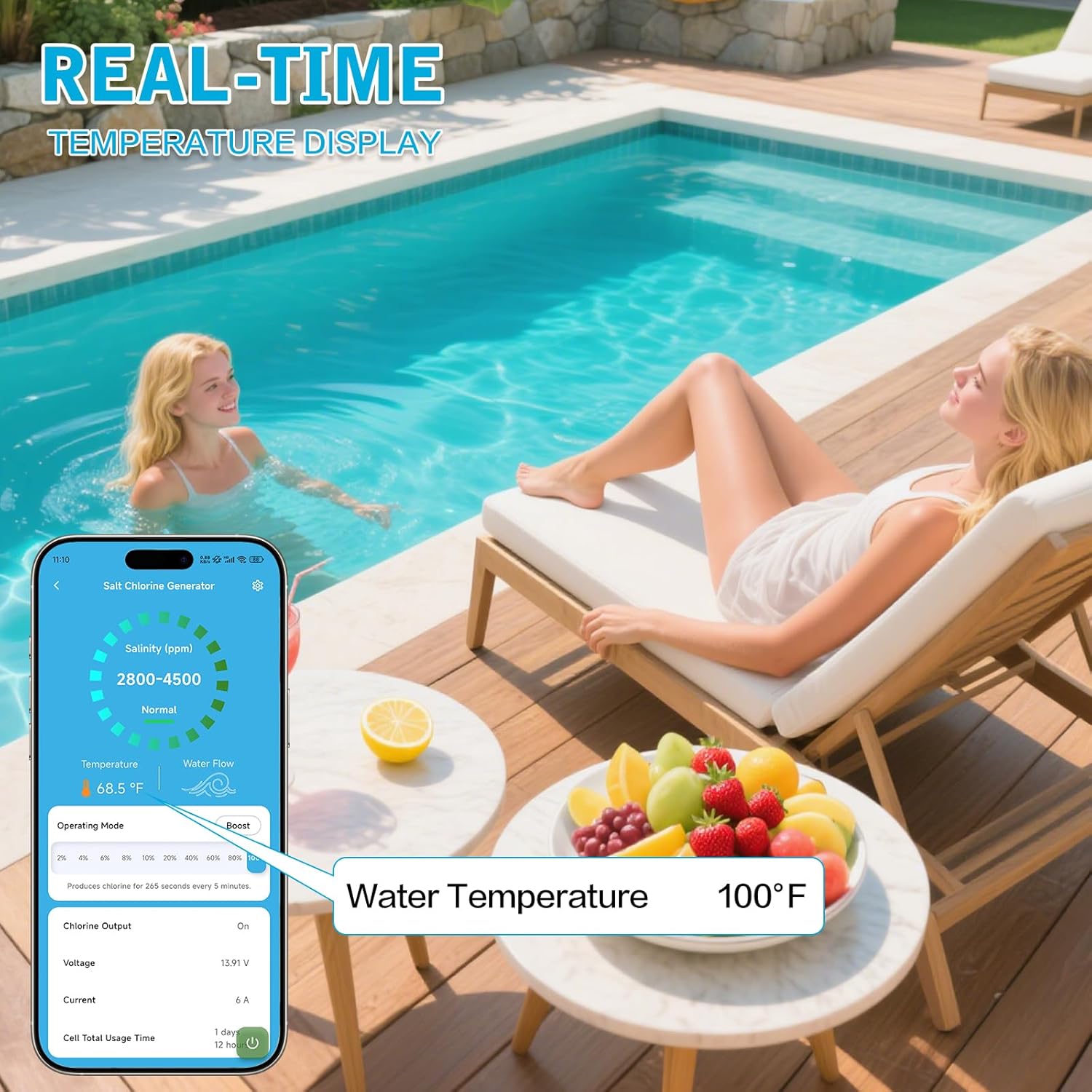 WiFi Salt Chlorine Generator - Westaho Salt Chlorination System with APP Remote Control, USA Titanium Cell, Designed for In-Ground Pools Up to 40,000 Gallons, Smart Monitoring & Real-Time Alerts - Image 2