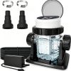 Salt Water Pool Chlorinator System for Above Ground Pools 10,000 Gallons - Built-in Salinity Sensor, Smart All-in-One Design, Plug-in Salt Chlorine Generator, Easy to Set-Up, Clear Housing - 1