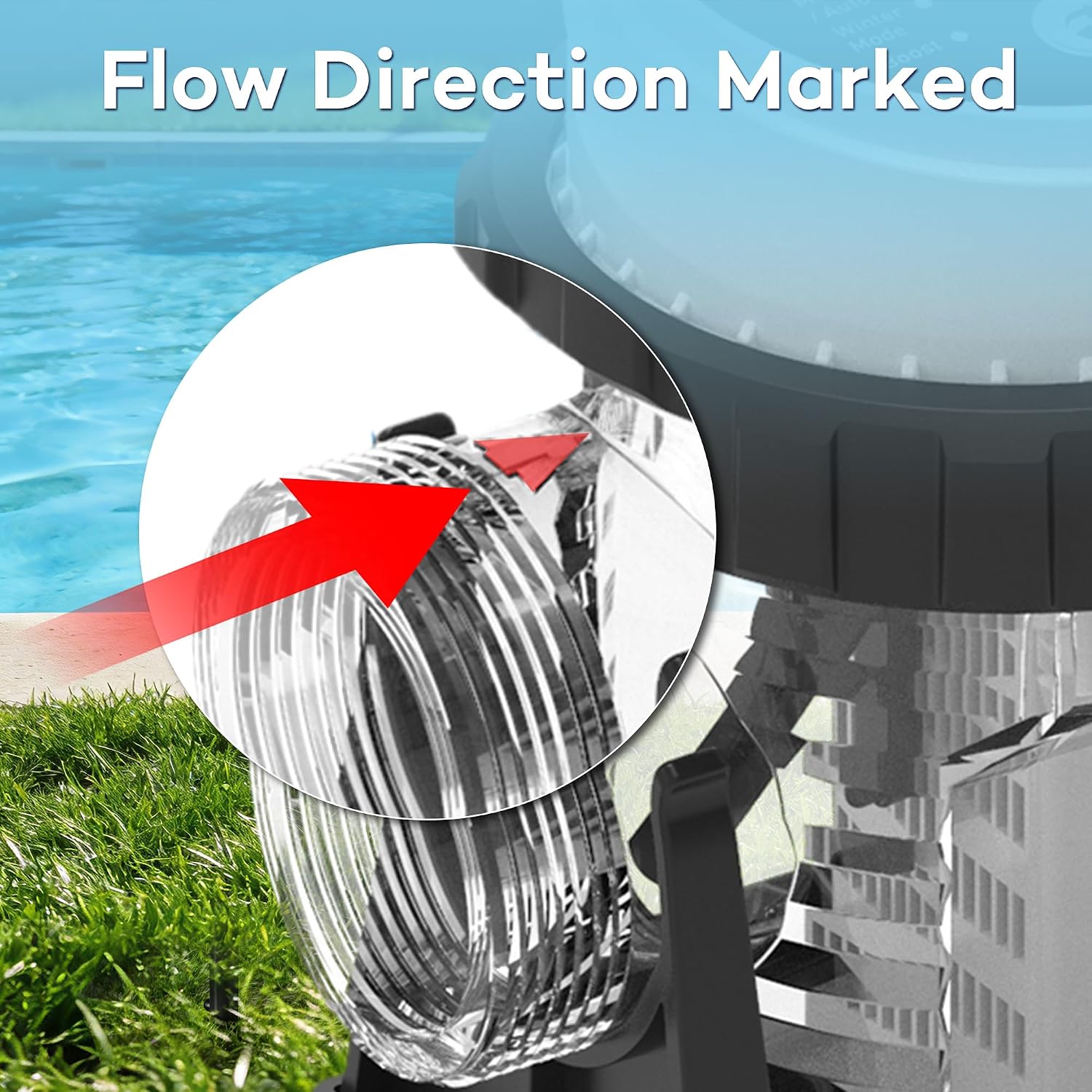 Salt Water Pool Chlorinator System for Above Ground Pools 10,000 Gallons | Built-in Salinity Sensor, Smart All-in-One Design, Plug-in Salt Chlorine Generator, Easy to Set-Up, Clear Housing - Image 6