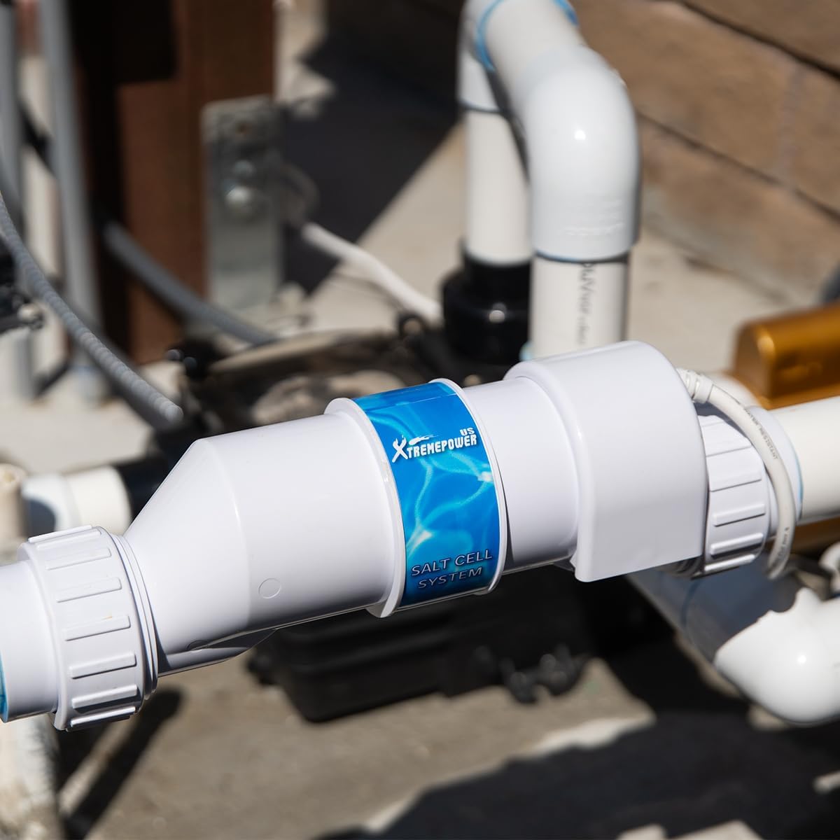 XtremepowerUS 15K Salt Chlorination System for In-Ground Pools Up to 15,000 Gallons Pool Flow Switch Cell Fitting Complete System, Cleaning Stand - Image 4