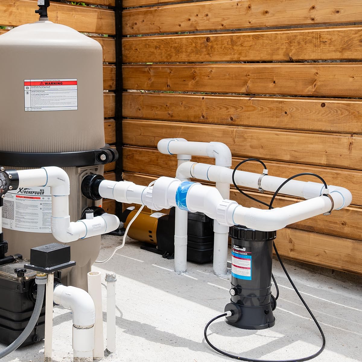 XtremepowerUS 15K Salt Chlorination System for In-Ground Pools Up to 15,000 Gallons Pool Flow Switch Cell Fitting Complete System, Cleaning Stand - Image 5