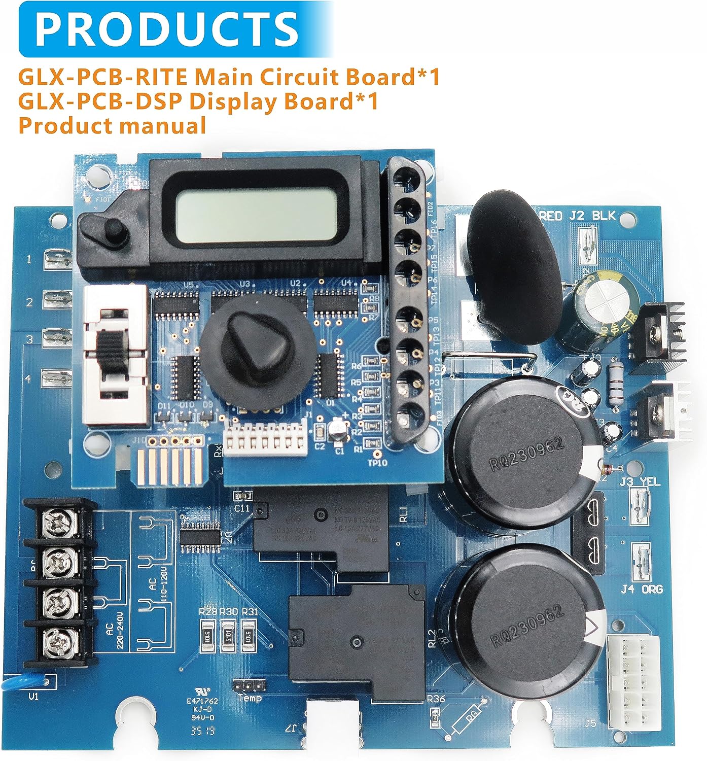 GLX-PCB-RITE Main Circuit Board & GLX-PCB-DSP Display Board for Hayward - Image 5