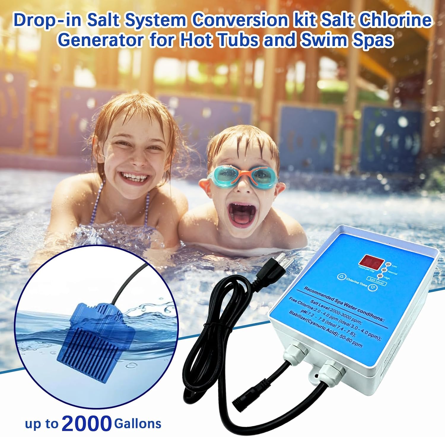 Hot Tub Salt System Conversion for Hot Tub and Swim Spa up to 2000 Gallons - Image 6