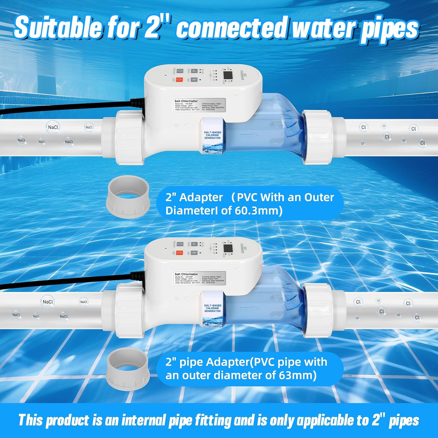 LT25 EC-523747 Salt Chlorine Generator Replace for Pentair, 25000 Gallons - Image 7