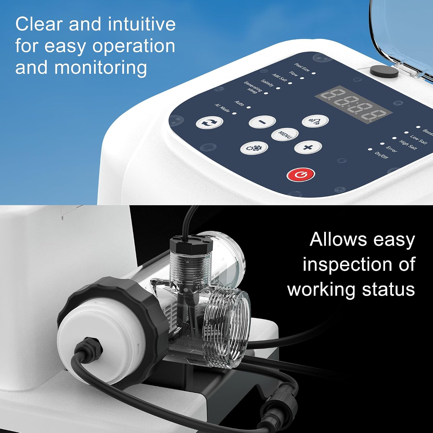 Salt Chlorine Generator, Salt Water System for Above Ground Pool - Image 2